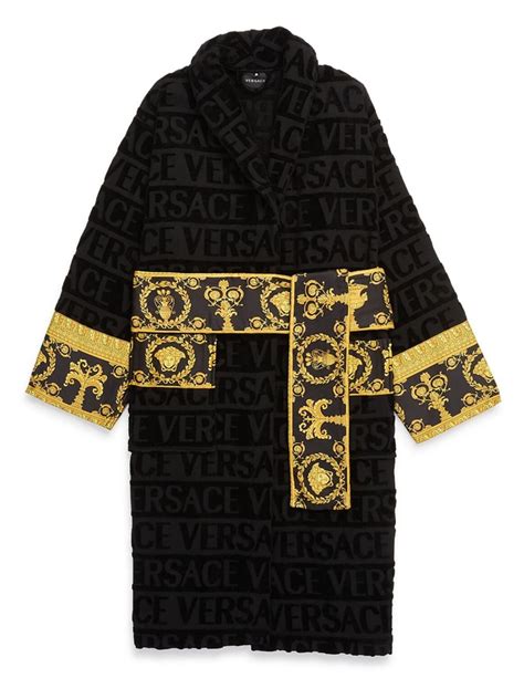 black versace robe mens|versace i love baroque bathrobe.